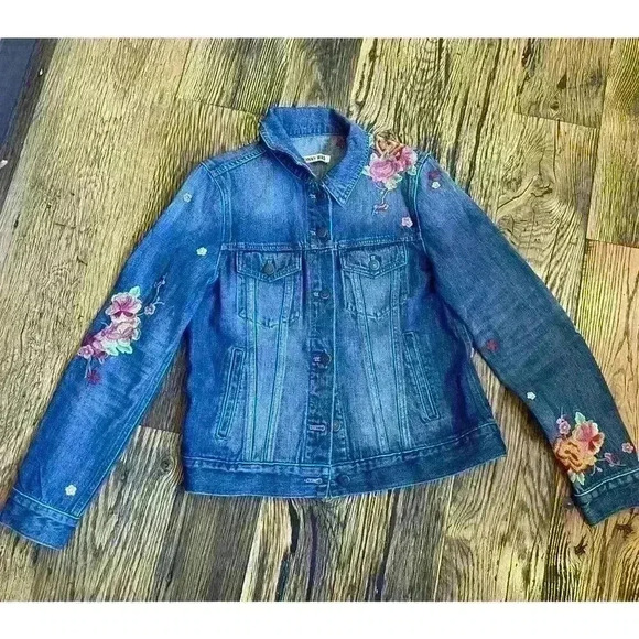 Johnny Was Blossom Cali jean jacket trucker embroidered XS - Picture 1 of 4